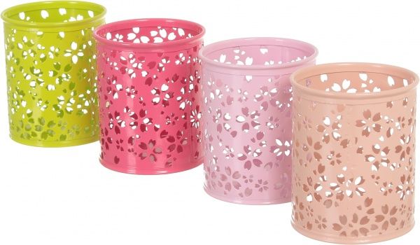 Подставка для канцелярии Цветок бежевая