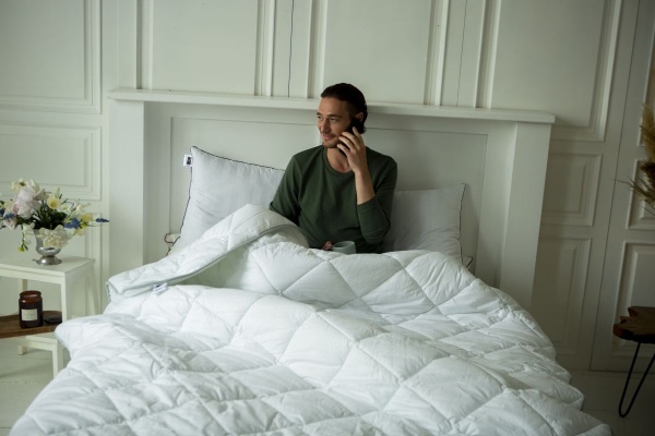 Ковдра антиалергенна EcoSilk №1301 Bianco Демісезонне (2200001526983) 200x220 см MirSon