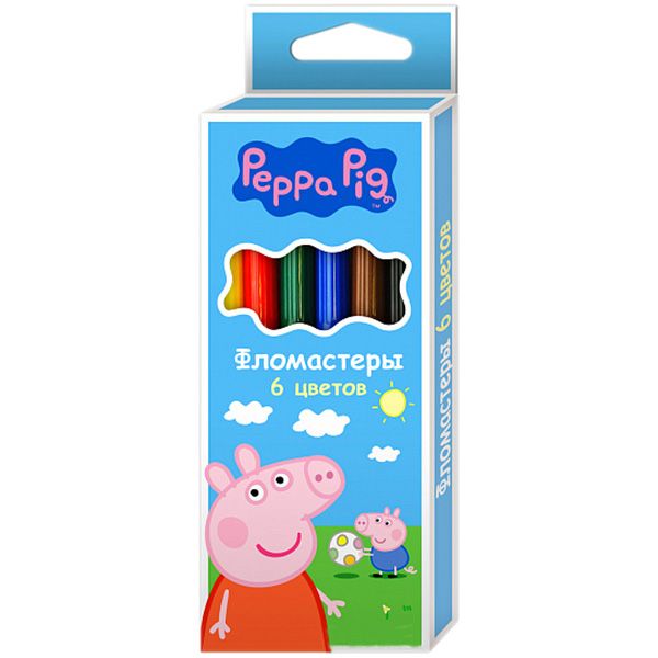 Фломастеры Свинка Пеппа 6 шт. 120275 Перо