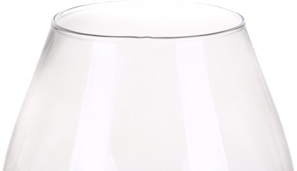 Ваза скляна прозора коньячка H245D195 