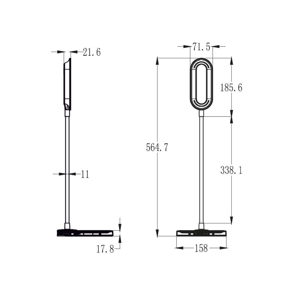 Настольная лампа офисная Maxus 8 Вт черный 1-MDL-8W-CRB