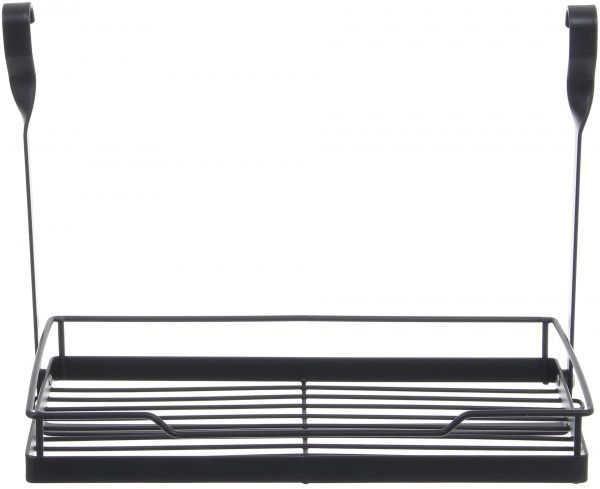 Полка для специй Flamberg одинарная большая на рейлинг черный