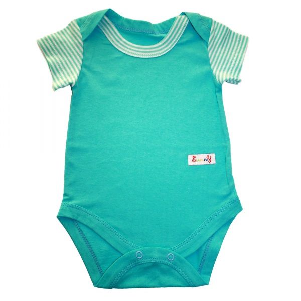 Боди детское Lucky tots р.68 голубой/в полоску 3Л 