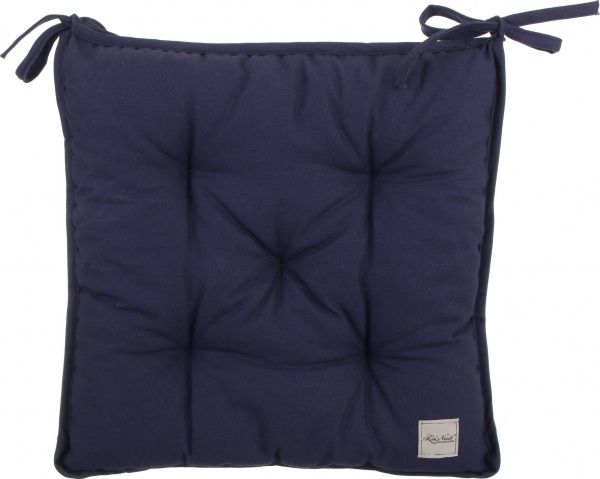 Подушка на стул 40х40 см Шарлотта синяя La Nuit