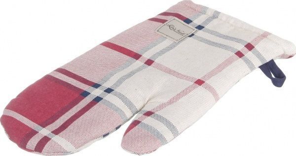 Варежка-прихватка Шарлотта клетка 16x33 см бежево-красный La Nuit 