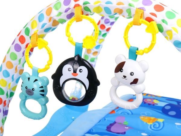 Розвиваючий килимок Shantou 2в1 з дугами синій 103х60х43 см I1374844