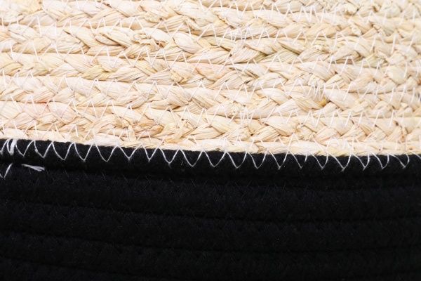 Кошик плетений середній 34х29 см чорний