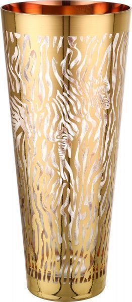 Ваза стеклянная золотая Zebra 13,2х30 см Combi 52405961