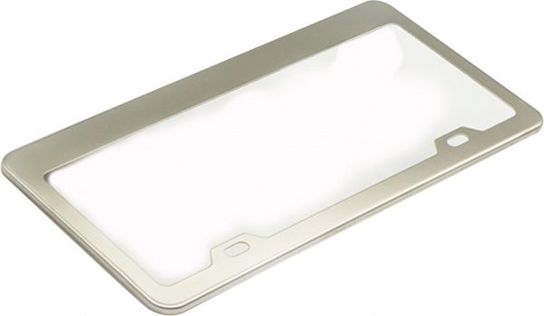 Рамка під номерний знак срібляста Elegant на номери США Maxi нержавійка срібна 106396_EL 100 605 