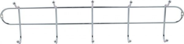 Вешалка гардеробная  на 10 крючков серебристая 1424