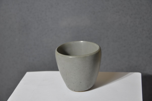 Кашпо декоративне Ellipsoid сірий бетон