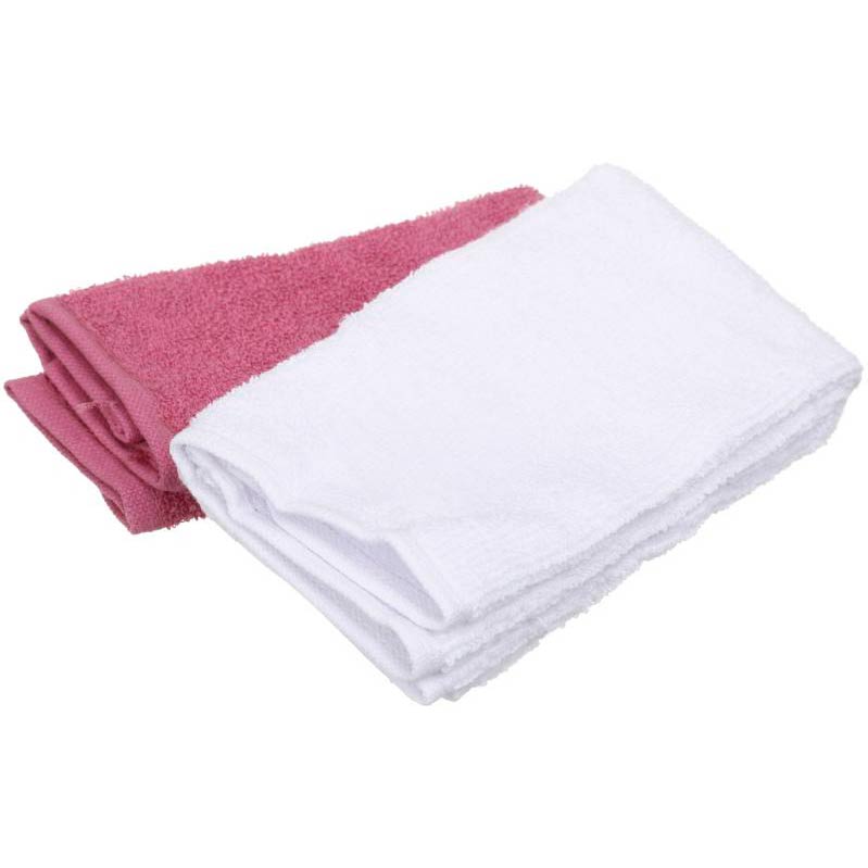 Набор полотенец в корзинке Fish 6 шт 30x30 см розовый с белым