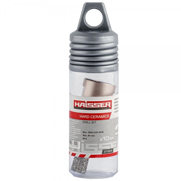Сверло алмазное Haisser Hard Ceramics для КШМ М14 10мм 1 шт. 108342