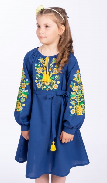 Платье Эдельвика р.134 синий 109-22/00 