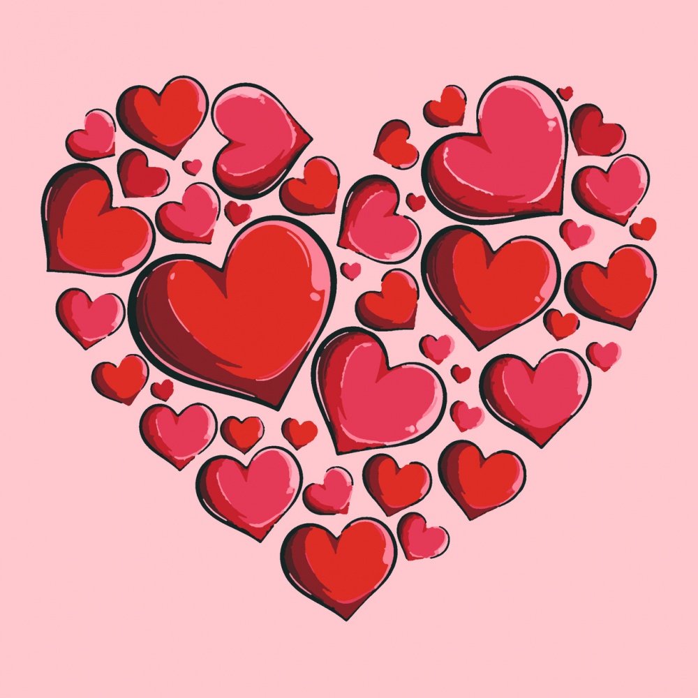 Набор для росписи по номерам Riviera Blanca Горячее сердце 25х25 см RB-1034