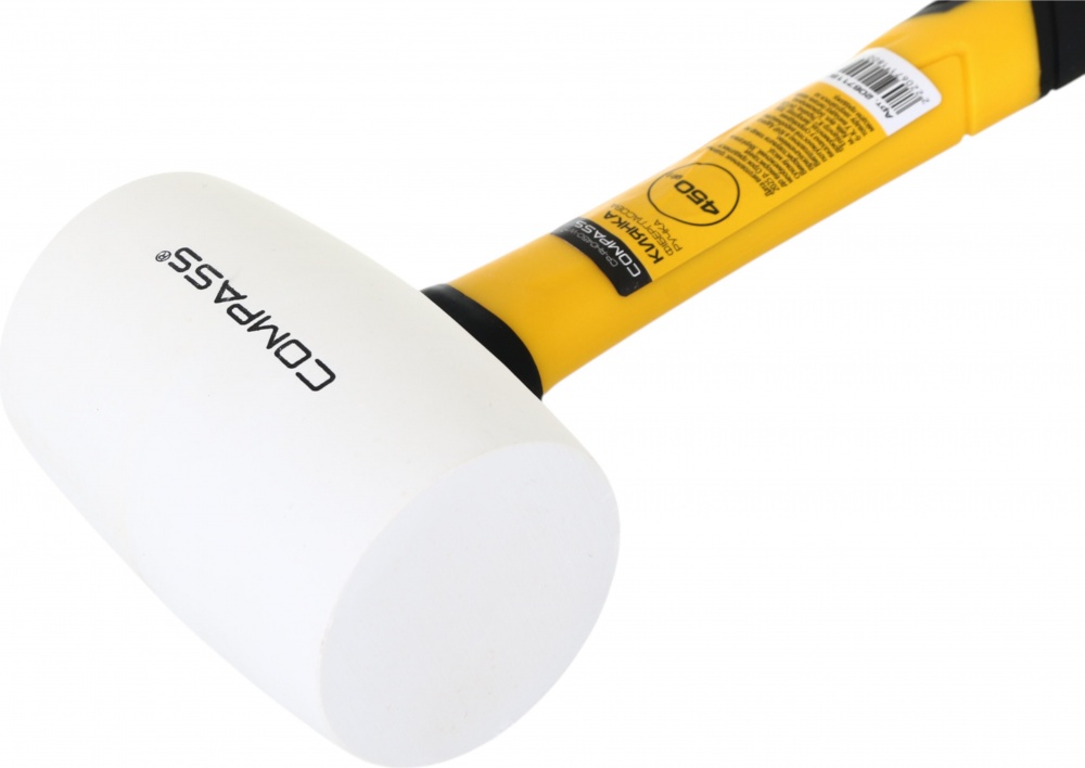 Киянка Compass 450 г біла гума фібергласова ручка CP-RH0450-WT
