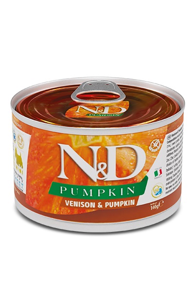 Корм влажный Farmina N&D Grain Free VENISON & PUMPKIN MINI с олениной и тыквой 140 г — фото 1