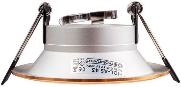 Светильник точечный Светкомплект HDL AS 43PS/G 50 Вт G5.3 жемчужное серебро/золото 