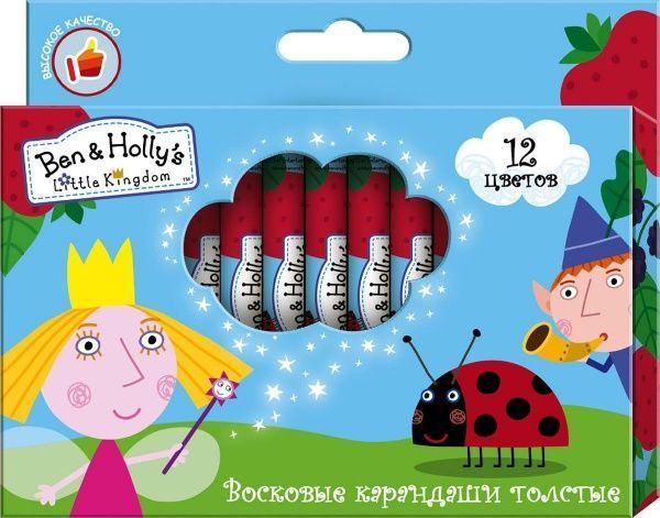 Карандаши восковые Ben & Holly's Little Kingdom толстые