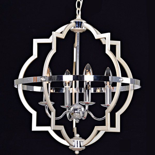 Люстра Victoria Lighting Vienna/SP4 4x40 Вт E14 сріблястий