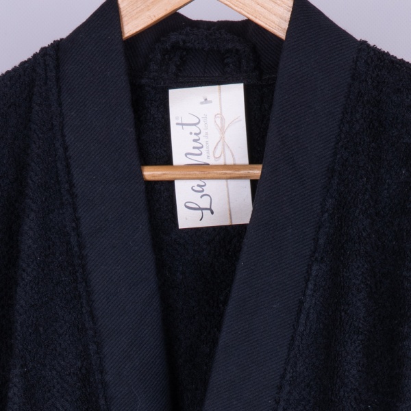 Халат махровый La Nuit Rice Вlack р. L черный 