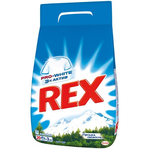 Пральний порошок Rex Гірська свіжість 3 кг