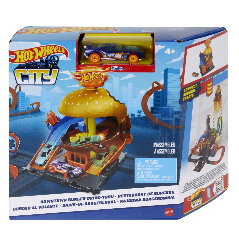 Игровой набор Hot Wheels Бургерная в центре города HDR26