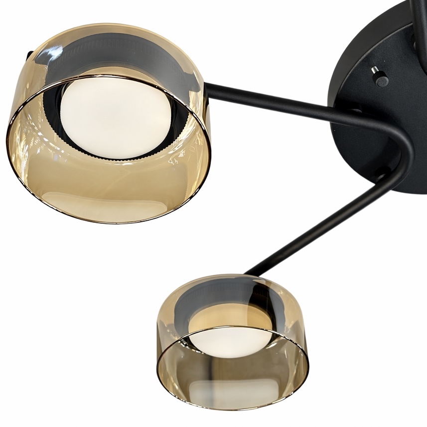 Люстра потолочная LIGHT SET DUSHA MS228 6x12 Вт GX53 черный/янтарь