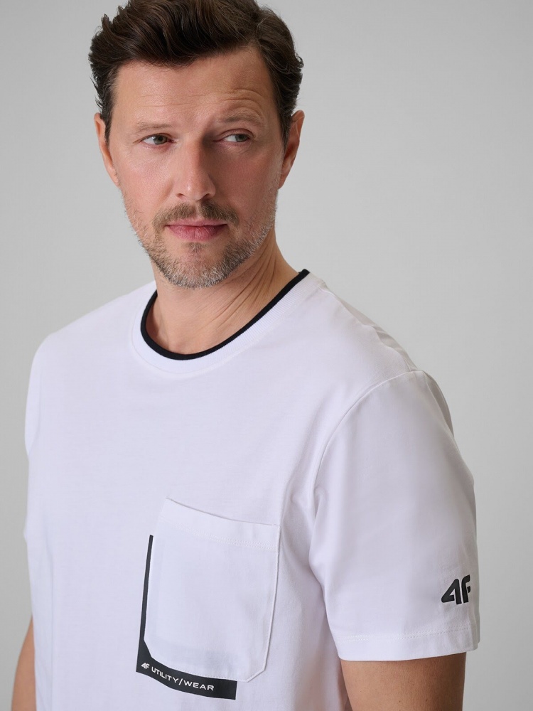 Футболка 4F TSHIRT M2663 4FWSS26TTSHM2663-10S р.M білий