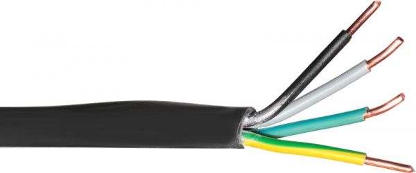 Кабель негорючий монолит Одескабель ВВГ 4х2,5 медь 