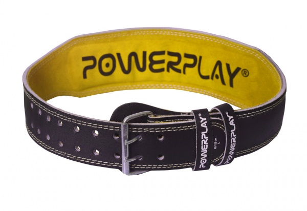 Пояс для важкої атлетики PowerPlay 5085 чорно-жовтий р.M 