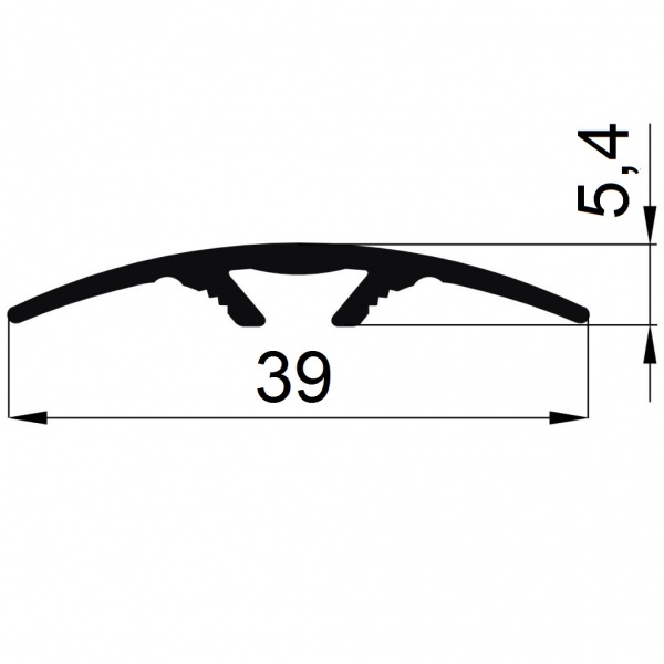 Порожек алюминиевый гладкий АЛЮПРО 39х900 мм зебрано песочный