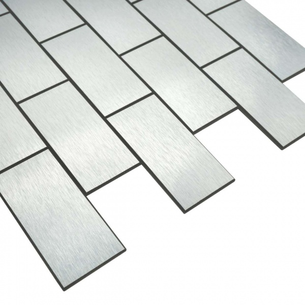 Декоративная панель EMERGO самоклеющая Серебряный Алюминий Home Inspire 