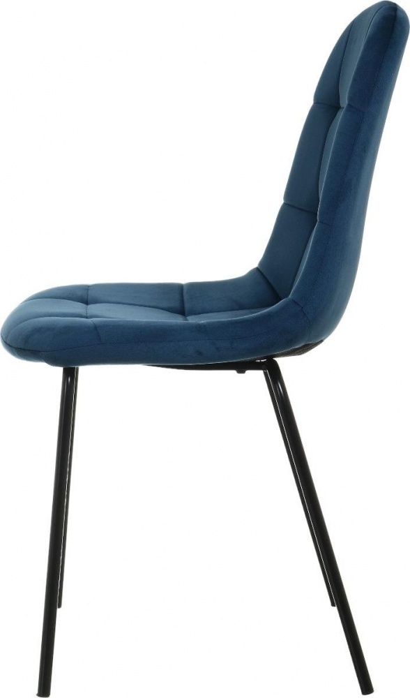 Стул Vitus 44х52,5х83,5 см бархат HLR-63 синий / черный