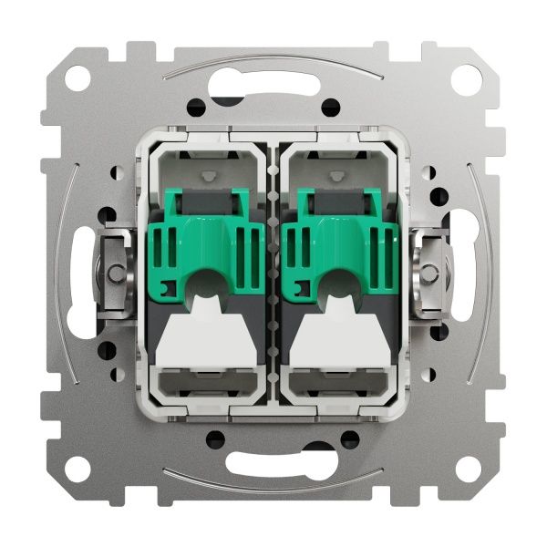 Розетка компьютерная двойная Schneider Electric Sedna Design RJ45 CAT5E UTP черный SDD114452