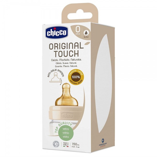 Бутылка детская Chicco Original Touch 150 мл от 0 месяцев медленный поток 27710.30