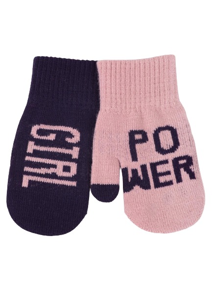 Варежки YO! р.14 пудрасиний 