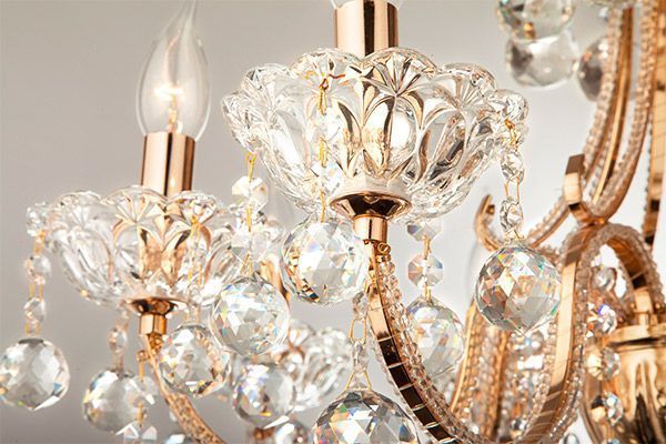 Люстра подвесная Strotskis Ariella 8x40 Вт E14 золото 10044/8 