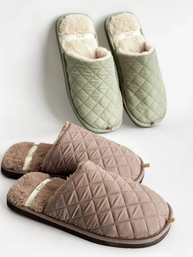 Тапки домашние Twins HS-LUX стеганные 15883 р.44/45 темно-зеленый