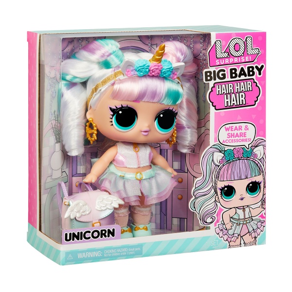 Ляльковий набір L.O.L. SURPRISE! серії Big Baby Hair Hair Hair_Єдиноріг 579717