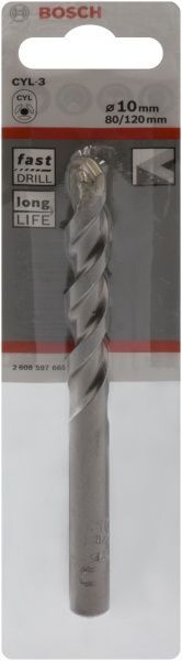 Свердло по бетону Bosch Silver Percussion 80x120 мм 10 мм 2608597665