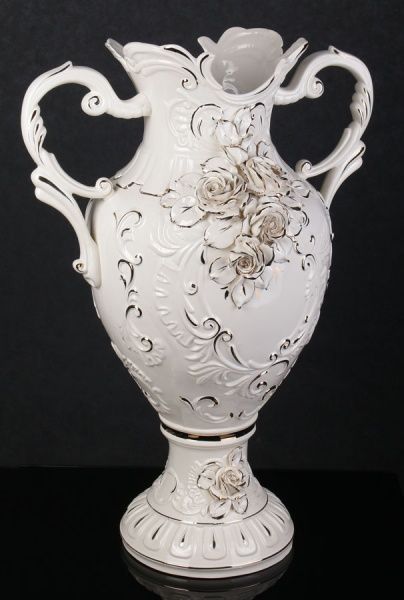 Ваза керамическая белая Бастория В 84 см Наша Кераміка