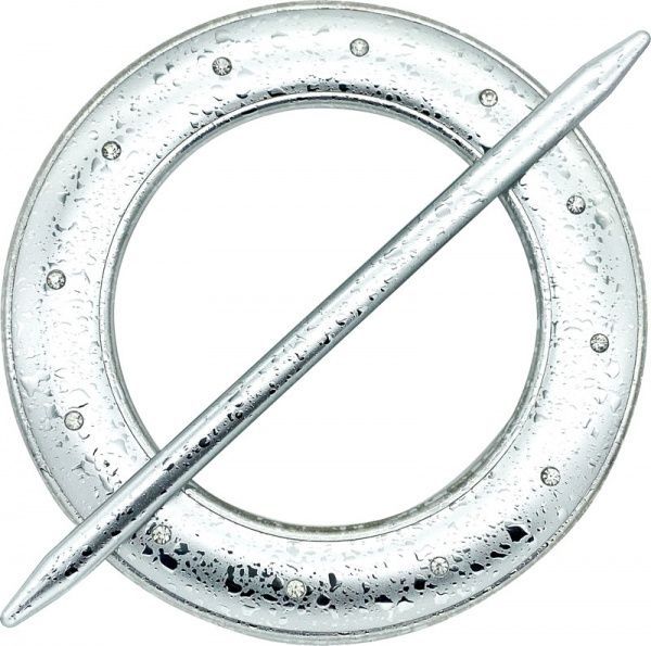 Декор Коло зі стразами d150 мм мокре срібло С002-2а MISLT