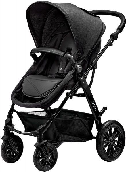Коляска 3 в 1 Kinderkraft універсальна MOOV чорна 