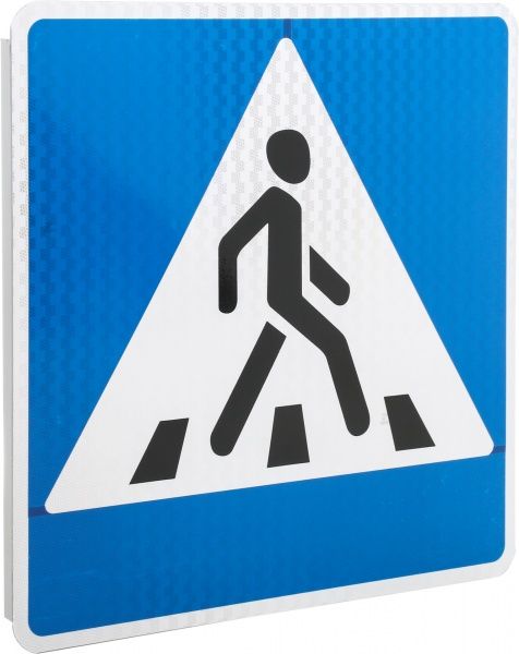 Знак дорожный 5.35.2 (IІ тип, 2014) Пешеходный переход левосторонний