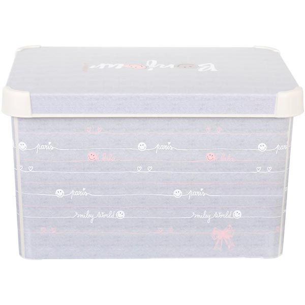 Ящик для зберігання Smiley World L сірий 230x400x300 мм