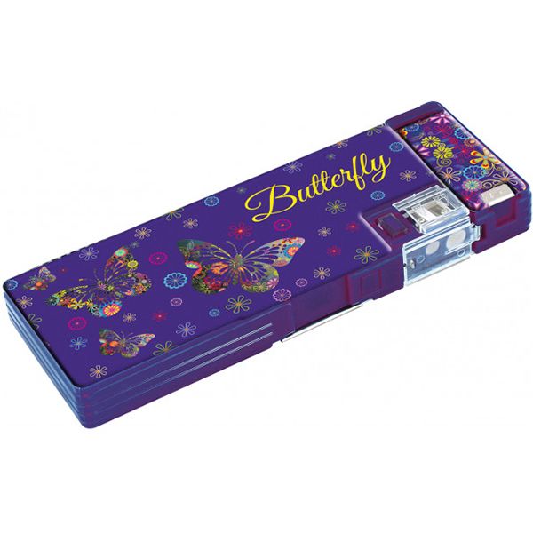 Пенал школьный с точилкой Butterfly CF85961 Cool For School фиолетовый