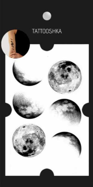 Тату тимчасове TATOOSHKA Фази місяця