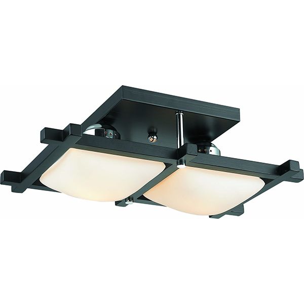 Люстра Altalusse потолочная 2x40 Вт E27 хром/венге INL-3092С-02