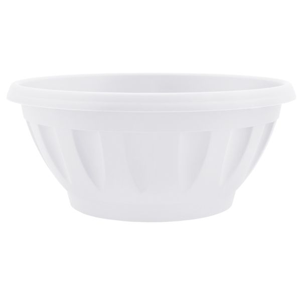 Горшок пластиковый Алеана Жанна круглый 1,3л белый (112084) 